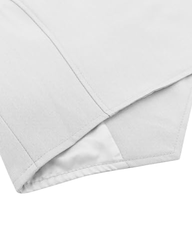 Fallorchid Women's Business Button Up Sleeveless Vest Crop Tops V Neck Jacket Waistcoat