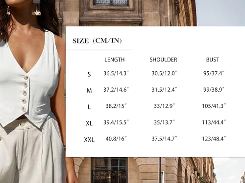 Sleeveless Vest Tops for Women Summer Linen Lightweight Causal Corset Petite Fitted Short Ladies Cute Tank Top Womens Blazers Jackets Suits White 0M