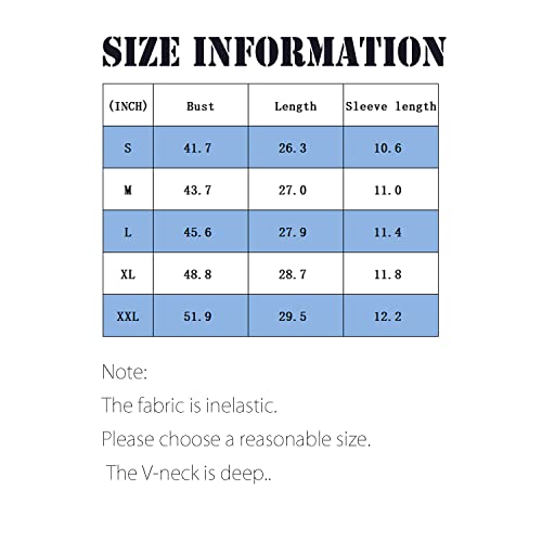 ANCAPELION Women’s Summer Chiffon Blouse Casual Short Sleeve V Neck Shirt Loose Printed Cuffed Sleeve Tunic Tops for Women Black White Printed Large