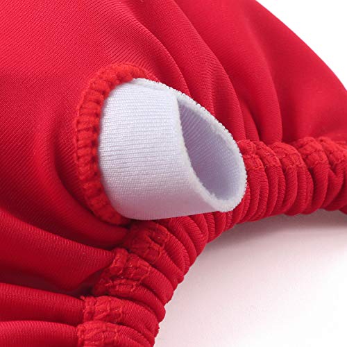 SUUKSESS Women String Triangle Bikini Sets Tie Side Thong Sexy Halter Swimsuits 2 Pieces (Red, M)