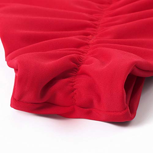 SUUKSESS Women String Triangle Bikini Sets Tie Side Thong Sexy Halter Swimsuits 2 Pieces (Red, M)