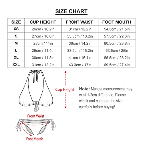 Womens Swimsuits Bikini Supportive Bikini Top String Bikini Bottoms Sexy Triangl Bikini Set Red XS