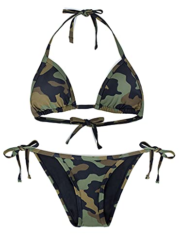 Smart & Sexy womens String Bikini Set, Modern Camo, Medium US