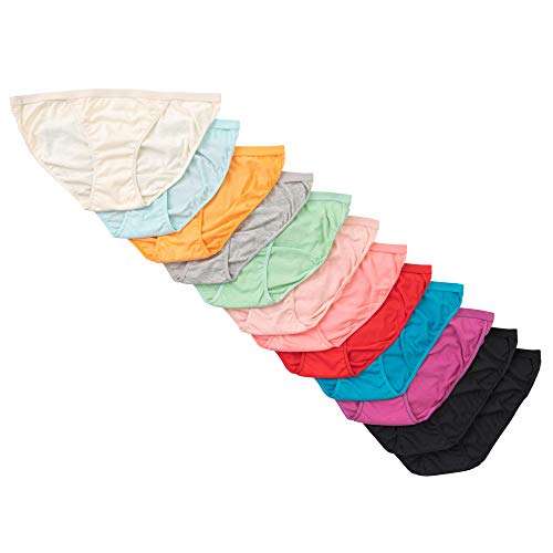 Alyce Intimates Women's Cotton String Bikini, 12 Pack, Assorted Prints