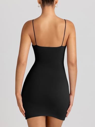 LILLUSORY Sexy Dresses for Women Spring Fashion 2024 Summer Mini Dress Backless Short Tight Party Club Dress Black