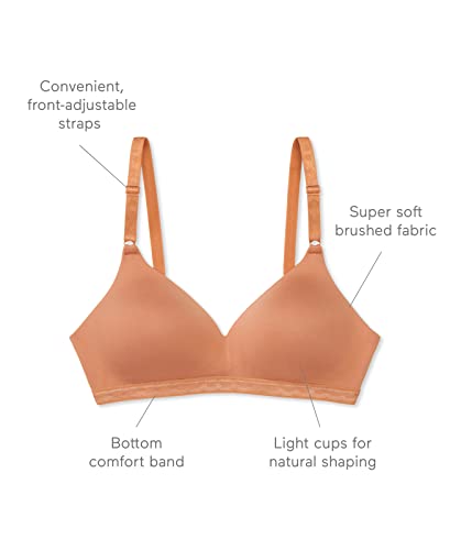 Warner's Women's Cloud 9 Super Soft Wireless Lightly Lined Comfort Bra 1269, White, 40B