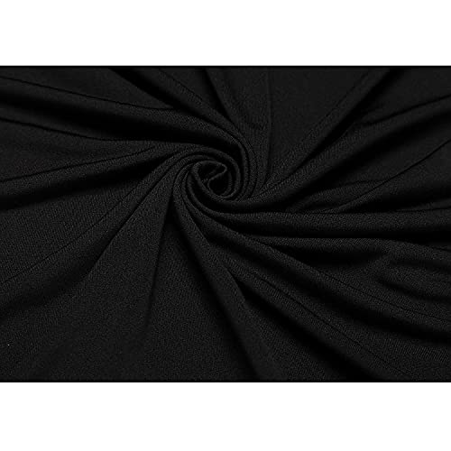 Anxihanee Women's Sexy Off The Shoulder Slope Neck Short Sleeve Ruched Bodycon Mini Club Dress (XXL, Black)