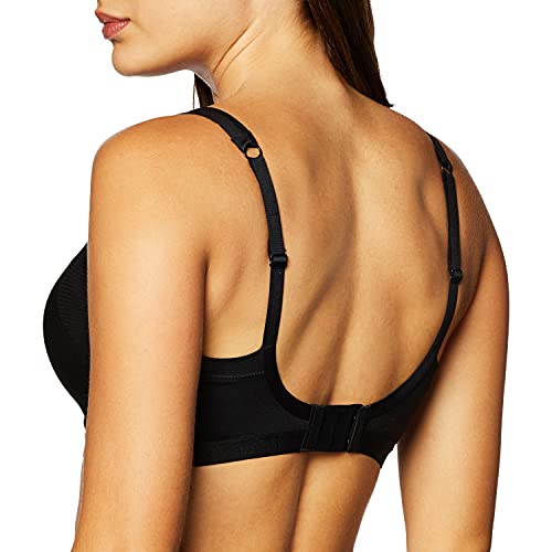 Warner's Blissful Benefits Wireless Lightly Lined Bra with Seamless Stretch, Black, Large