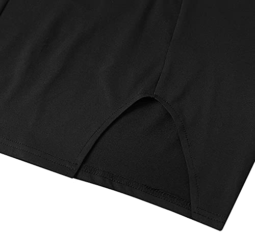 LYANER Women's Cut Out Halter Wrap Sexy Bodycon Party Sleeveless Tank Mini Dress Black Medium