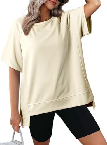 Dokotoo Women's Oversized Summer T-Shirt, High-Low Blouse