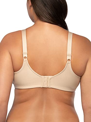 Vanity Fair Womens Full Figure Beauty Back Smoothing Bra, 4-way Stretch Fabric, Lightly Lined Cups Up To H Bra, Wirefree - Beige, 42DD US
