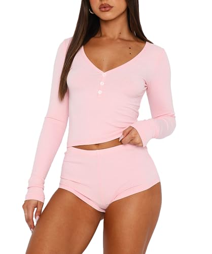 Revetro Fall Women's Pajama Set Sexy Crop Top