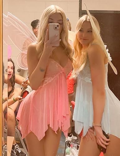 Avidlove Babydoll Lingerie for Women Sexy Lace Lingerie Drees Slutty Negligee Naughty Boudoir Lingerie(Pink,M)