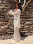 Chic White Knit Beach Cover-Up Dress for Women