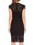 MEROKEETY Women's Lace Floral Cocktail Dress, Black