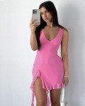 Trendy Pink Summer Bodycon Mini Dress for Women