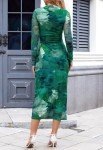 MEROKEETY Women's Long Sleeve Tie Dye Maxi Dress