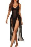 Avidlove Black Lace Babydoll Nightgown for Women