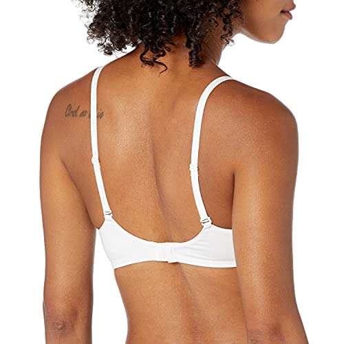 Calvin Klein Women's Constant Convertible Strap Lightly Lined Demi Bra, White, 36A