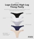 Victoria's Secret PINK Cotton Logo Thong Panty Pack, Women's Panties, Cotton Thong Underwear for Women, Thong Panties, Ladies Underwear, Multicoloured (M)
