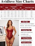 Avidlove Women's Sexy Mesh Teddy Lingerie Set