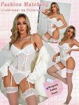 Lace Garter Belt Lingerie Set with Stockings