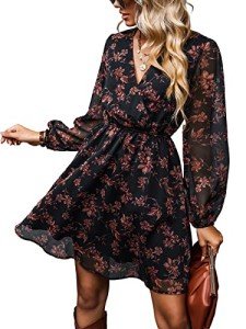 CUPSHE Women's Floral A-Line Chiffon Dress