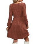 OFEEFAN Women's Long Sleeve Winter Dress - Caramel