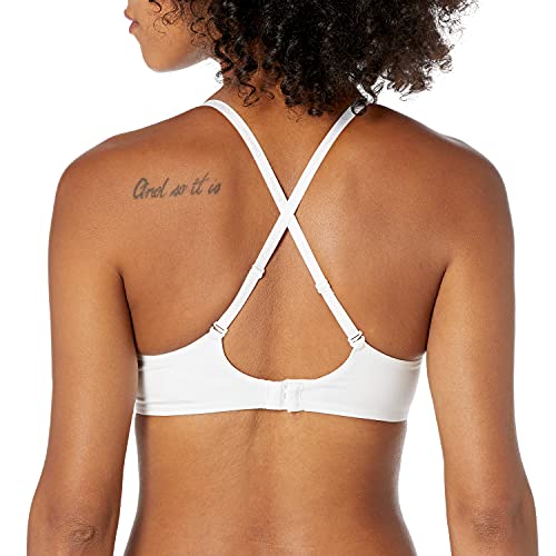 Calvin Klein Women's Constant Convertible Strap Lightly Lined Demi Bra, White, 36A