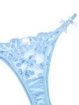 Light Blue Underwire Push-Up Lingerie Set