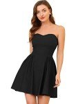 Allegra K Women's Strapless Sweetheart Mini Dress