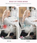 LODAY Waist Trainer for Women Corset Shapewear Tummy Control Body Shaper Cross Mesh Segmented Waist Cincher Postpartum Girdle(Black Hook,Large)