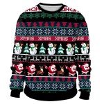 Colorful House Unisex's Ugly Christmas Jumper Sweater, 3D Digital Print Sweatshirt (Medium, Snowman)