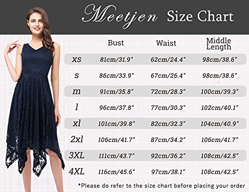 Meetjen Women's Asymmetrical Cocktail Party Dress Handkerchief Hem Short Swing Bridal Shower Dresses 2024 White L