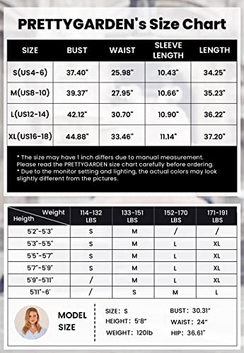 PRETTYGARDEN Women's Short Summer Dresses Casual Puffy Sleeve Wrap V Neck Ruffle Solid Color Flare Dress (Rose Red,Small)