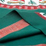 Qbily Christmas Knitted Sweater For Women Winter Holiday Xmas Snowflake Santa Claus Pullover Sweatshirt Tops(Christmas-A-Green,M)