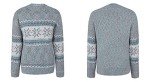 JUNBOON Women's Crewneck Long Sleeve Christmas Snowflake Holiday Pullover Sweater Jumper