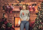 ASTANFY Merry Christmas Sweatshirt for Women Drop Shoulder Long Sleeve Christmas Tree Pullover Lightweight Shirt Grey