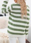 Dokotoo Womens Plus Size Sweaters Wool Crew Neck Striped Color Block Comfy Ribbed Knit Top Cute Christmas Casual Loose Chunky Long Pullover Sweater Oversized Jumper Tops Green XX-Large