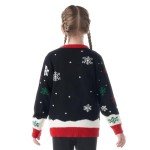 Giggling Getup Ugly Christmas Sweater for Kids, LED Light Up Christmas Tree Ugly Sweater, Ugly Holiday Sweater for Kids-Small(5-7Y)