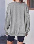 Zeagoo Christmas Sweatshirts for Women Loose Fit Christmas Print Long Sleeve Pullover Hoodies Lightweight Thin Casual Loose Top,L