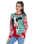 Ugly Christmas Sweater Mens Novelty Animal Milkly Cow Pattern Sweatshirt Jumper Long Sleeve Xmas Knit Tops for Festival Party Xmas Gift M