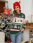 Namatime Ugly Christmas Sweaters for Women 2024 Family Matching Christmas Sweater Funny Xmas Holiday Party Knit Pullover Christmas Vacation Sweater Green-Christmas Tree XXL