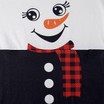MOUSYA Women Long Sleeve Tops Christmas Cute Printed Tunic Oversized Sweatshirt Pockets Pullover Tee T-Shirt Blouse Black White