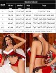 Avidlove Christmas Lingerie Set Contrast Lace Velvet Underwire Santa Outfits for Women Red XX-Large