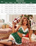 Avidlove Women's Lingerie Sexy Christmas Set Santa Babydoll Lingerie Lace Trim Bra and Skirt Reindeer Print Lingerie Dress Santa Print Green Large