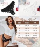 Avidlove Women Lace Bow Thongs,T Back Low Waist Panties Sexy V-Shape Design Floral Lace, Breathable Panties Undies for Women Red