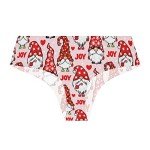 JHKKU Women's Seamless Underwear Christmas Gnomes No Show Panties Soft Stretch Briefs M