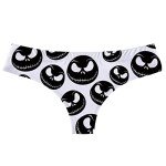 AWESOMETIVITY Women's Halloween Thongs - Jack Nightmare Christmas Underwear, L