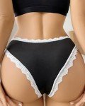 GleeLucky Lace Trim Panties Hipster Panties For Women Sexy Lace Womens Underwear Cute Cheeky Underwear For Women Pack